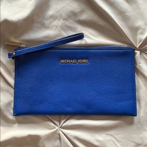 Michael Kors Blue Wristlet Clutch